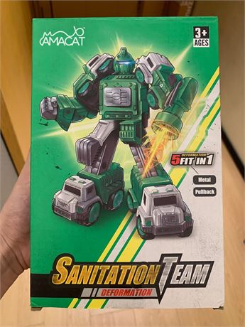 AMACAT Transform Robot Cars 5-in-1 STEM Construction Toy for Ages 3+ Blue