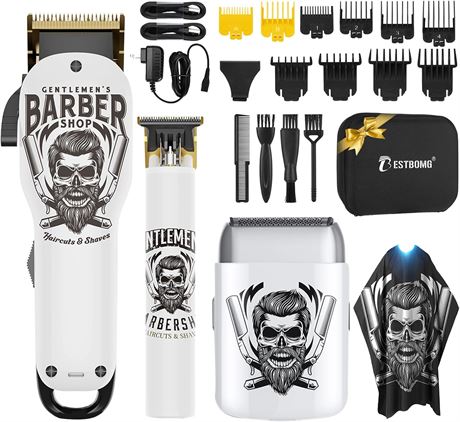 BESTBOMG Hair Clippers for Men, Beard Trimmer Kits, Ceramic T-Blade