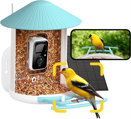 NETVUE Birdfy AI Smart Bird Feeder Camera - Solar Powered, 6000+ Species