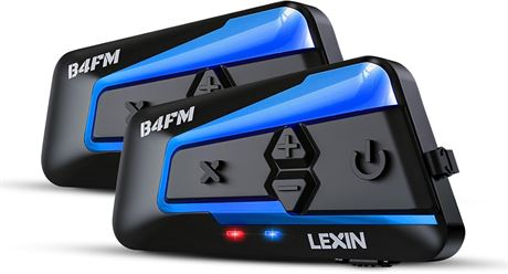 LEXIN Motorcycle Bluetooth Headset with Music Sharing, 10 Rider Intercom