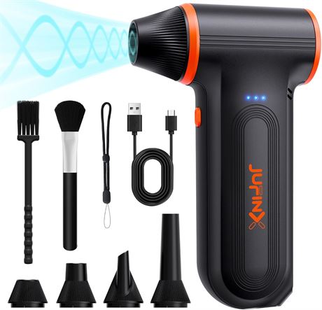 X117 Compressed Air Duster 150000RPM, 3-Gear Mini Blower with Fast Charging