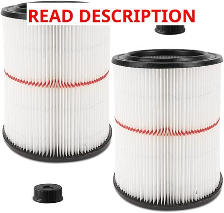 Craftsman Vac Air Filter 17816, Replacement Wet/Dry Vacuum Filter, 2 Pack
