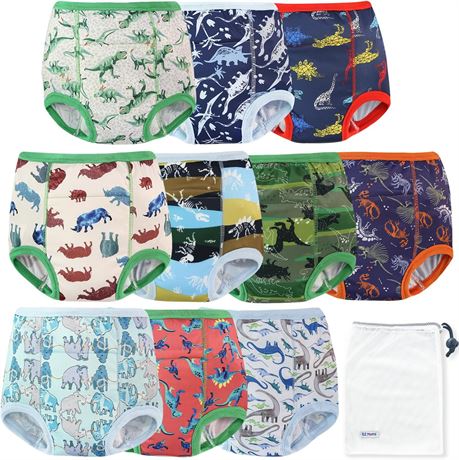 EZ Moms 10 Packs Potty Training Underwear for Boys, 3T-4T, Absorption