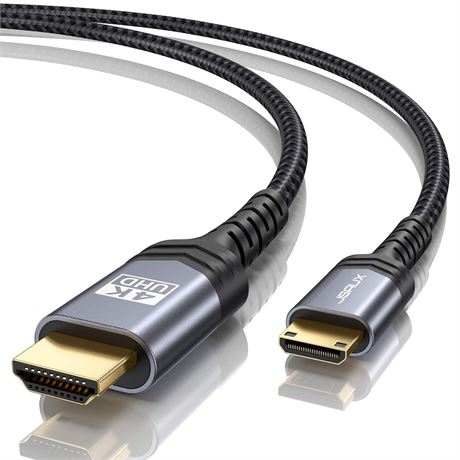 JSAUX C ble mini HDMI vers HDMI, 3 m, aluminium tress , HDMI 2.0 4K60