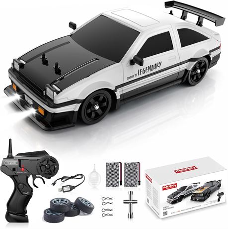 Remote Control Car RC Drift 1:16 4WD, 18km/h, 2.4GHz, LED Lights