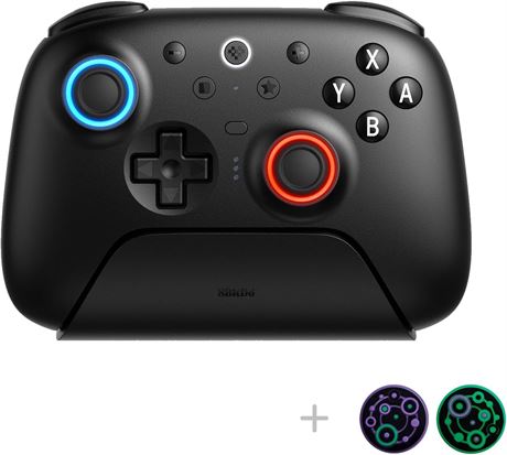 8BitDo Ultimate 2 Controller with Hall/Tactile Triggers, TMR Joysticks - Black