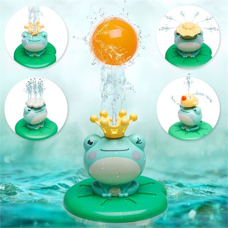 Baby Bath Toys with 4 Modes Water Spray - Bathtub Sprinkler for Toddlers 1-3