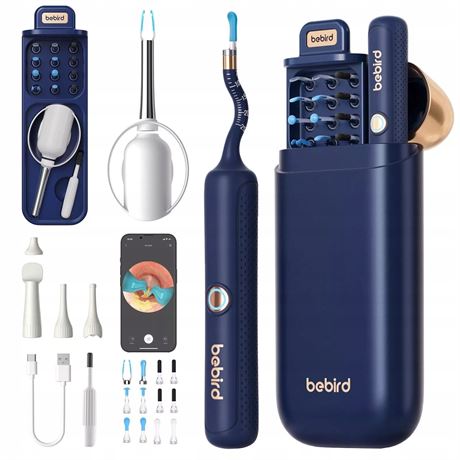 Smart Bebird Note5 Niebieski Otoskop Z Kamer Do Czyszczenia Uszu 1080p