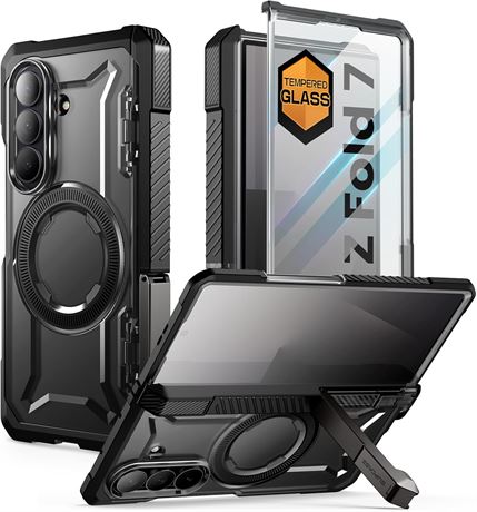 Coque SUPCASE Z Fold 7 Kickstand Verre Intégré Noir