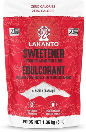 Lakanto Classic Monkfruit Sweetener (3 lb)