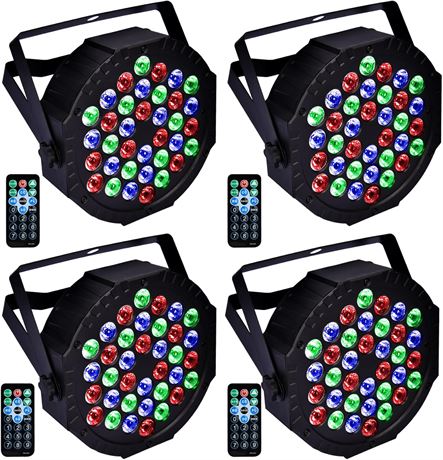 Stage Lights DJ Lights for Parties, 36-LED RGB PAR Lights, Sound Activated