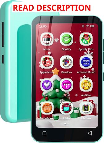 TIMMKOO 80GB Kids MP3 Player with Bluetooth, Spotify & Audible, 4" WiFi MP4