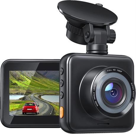 Dashcam Avant Arrière 1080P Full HD Caméra Voiture Double Objectif Grand Angle