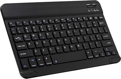 Ultra-Slim Bluetooth Keyboard Portable Rechargeable for Apple iPad (Black)