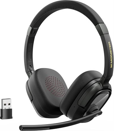 Monster VoiceLink 200 Casque sans fil avec micro Bluetooth 5.4, dongle 60 h