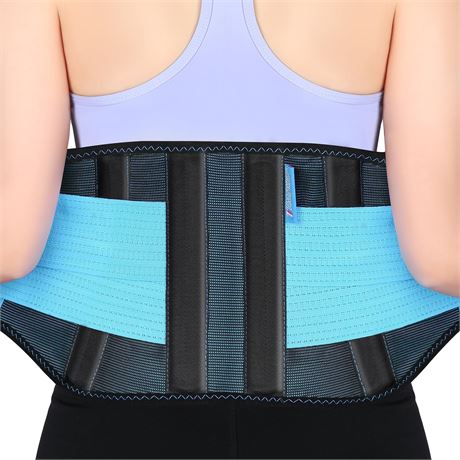 TIMTAKBO 2.0 Back Brace Blue L/XL Support Belt Pain Relief Herniated Disc