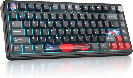 Surmen M75 75% Wireless Mechanical Keyboard – Shadow Red