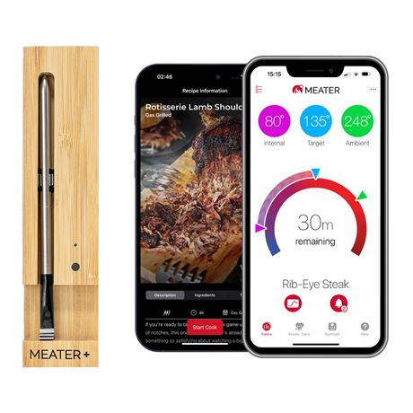 MEATER Plus | Thermom tre   viande intelligent Bluetooth | Port e 50,3 m