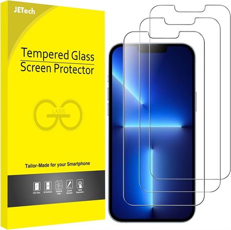 JETech verre trempé iPhone 16e/13/13 Pro 6.1" lot 3 protections