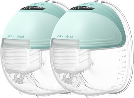 MomMed S21 Wearable Breast Pump, Hands-Free, 3 Modes Leak-Proof, 24mmFlange