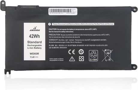 WDXOR Replacement Battery for Dell Inspiron/Latitude 13-15 5000-7000 11.4V
