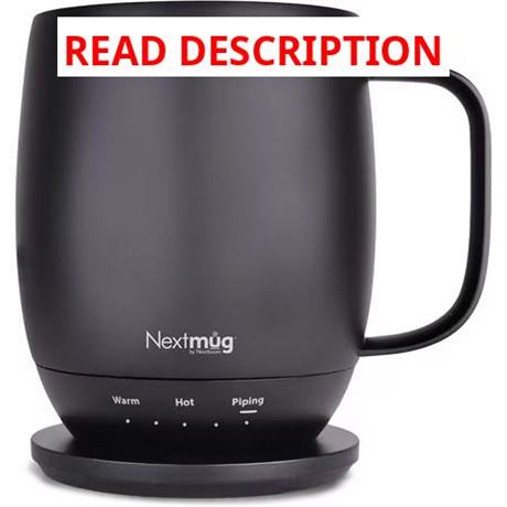 Nextmug by Nextboom - Temperature-Controlled Coffee Mug, 14 oz (Black)