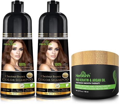 Combo Pack: Herbishh Shampoo + Argan Hair Mask