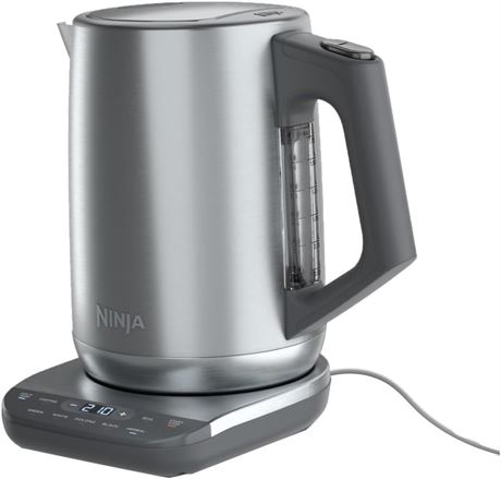 Ninja Precision Electric Kettle, 7-Cup, Rapid Boil, Stainless, KT200