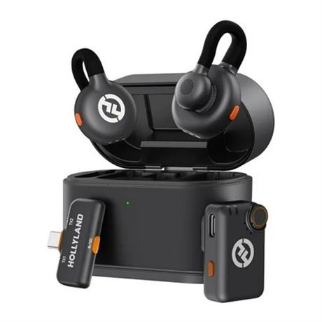 Hollyland LARK M2S Ultimate Combo Wireless Lavalier Mic System (Black)