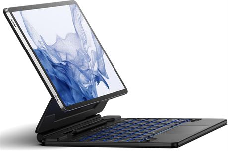 Dexnor Keyboard Case for Samsung Galaxy Tab S10+/S9+/S8+/S7 FE+/S7+ - Black