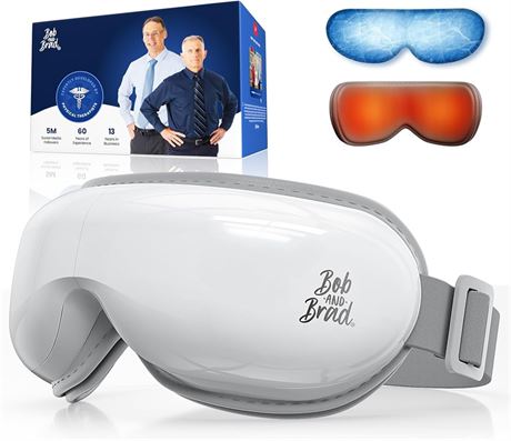 Bob and Brad EyeOasis 3 Electric Heated Eye Mask, Rechargeable with Music