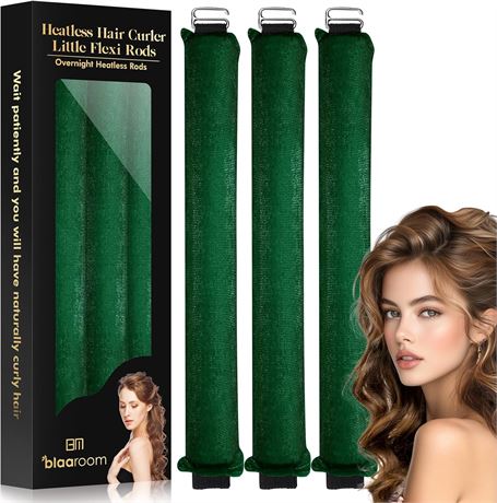 Kit boucles sans chaleur satin vert 3 pièces