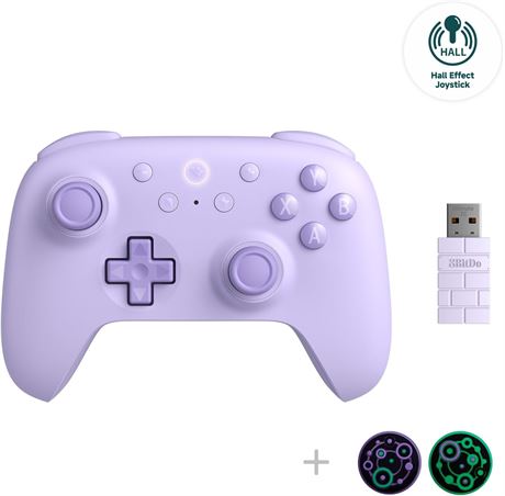 Manette 8BitDo Ultimate 2C sans fil sticks Hall PC/Android violette
