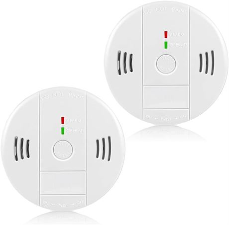 2-Pack Smoke and Carbon Monoxide Alarm Combo, Battery Operated, UL 217/2034