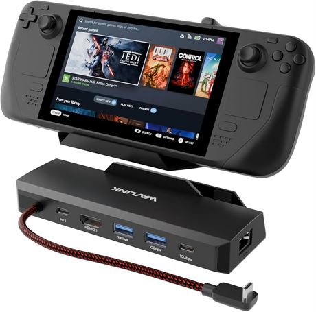 Station WAVLINK 6-en-1 pour Steam Deck/ROG Ally, HDMI 4K, USB 3.2