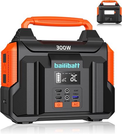 Portable Power Station 300W 257Wh Lithium Generator for Camping