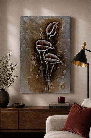 Abstract Calla Lily Oil Painting   60   90 cm