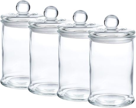 Gala 4 Glass Apothecary Jars with Lids