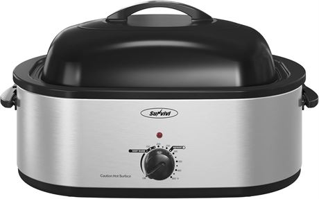 Rôtissoire électrique couvercle auto-basting inox 150-450°F
