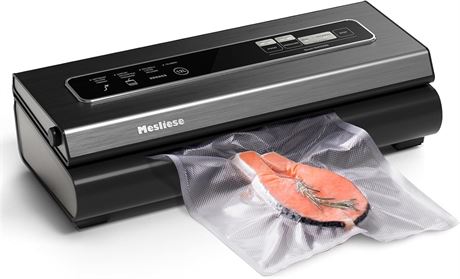 Mesliese 90kPa Vacuum Sealer 6-in-1 with Bags and Built-In Cutter