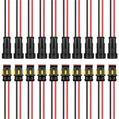 Connecteurs Électriques DKARDU 2 Broches Étanches 10pcs