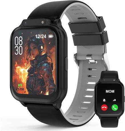Kids Smartwatch 1.85" Fitness Tracker, IP68, Heart Rate