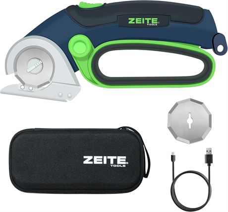 ZEITE 4V Cordless Electric Scissors Cardboard Cutter with 2 Blades