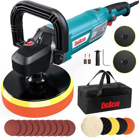 ENEACRO 1800W Buffer Polisher Rotary Car Waxer Variable Speed Digital Display
