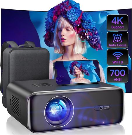 Projecteur WiMiUS P62 Auto Focus 4K 700ANSI WiFi6 BT5.2