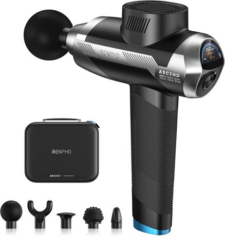 RENPHO Ascend Massage Gun Deep Tissue, 6-12mm Adjustable Amplitude