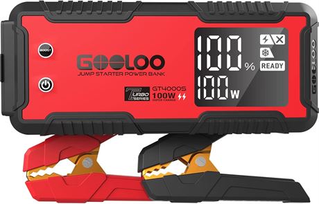 GOOLOO GT4000S D marreur voiture 4000A 100W Charge rapide Booster Pack 12V