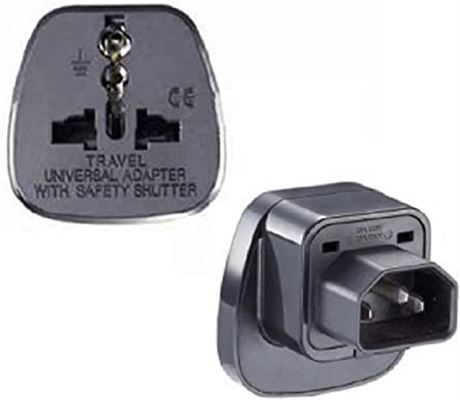 C14 to Universal C13 Socket Power Adapter – AU/US/UK/EU