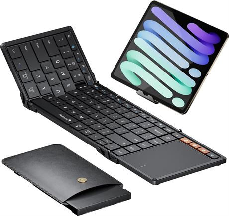 ProtoArc Clavier Bluetooth pliable avec pav  tactile XK01 TP voyage   Noir