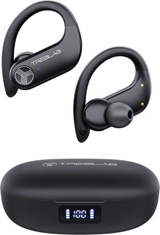TREBLAB X3-Pro Wireless Earbuds with Earhooks | 145H Playtime | IPX5